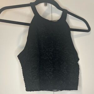 HOLLISTER black halter crop top Size S